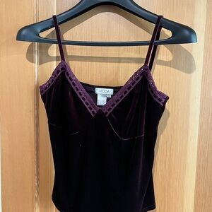 Moda Deep Purple Velvet Camisole